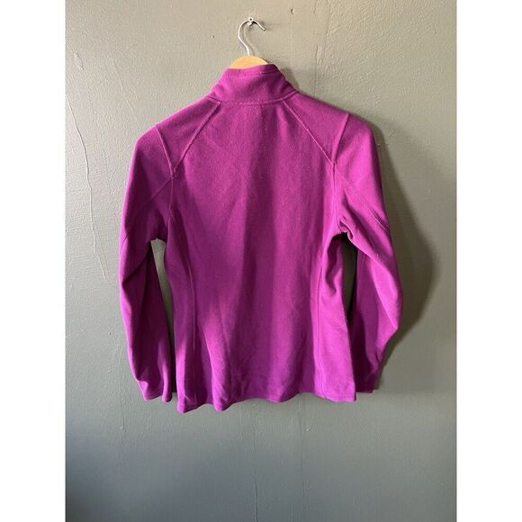 The North Face Womens Purple 1/4 Zip Fleece Pullover Sweatshirt Size Medium - Picture 2 of 4